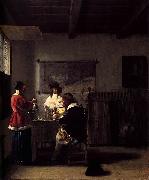 Pieter de Hooch The Visit oil